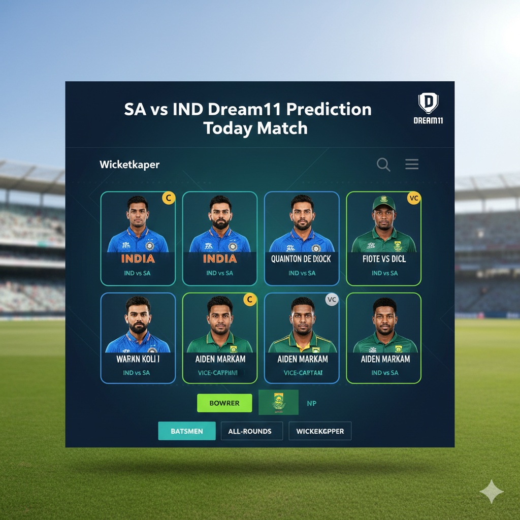 sa vs ind dream11 prediction today match
